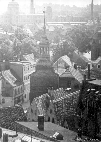 Wieża Łazienna na pocztówce z 1965 roku