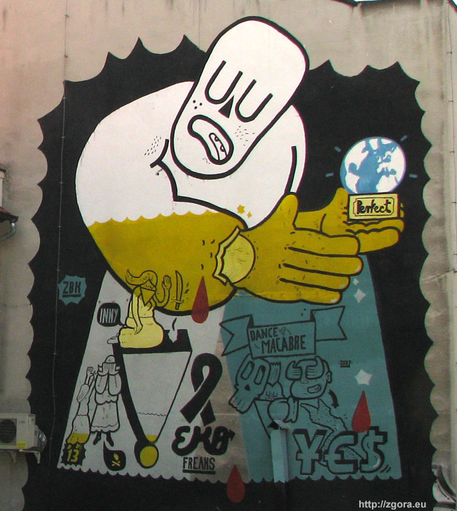 Duży mural przy al. Niepodległości w Zielonej Górze
